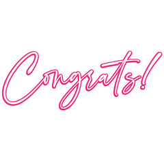 Congrats word art silhouette