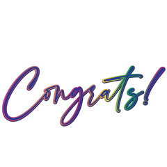 Obraz premium Congrats word art