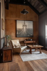 rustic living room interior