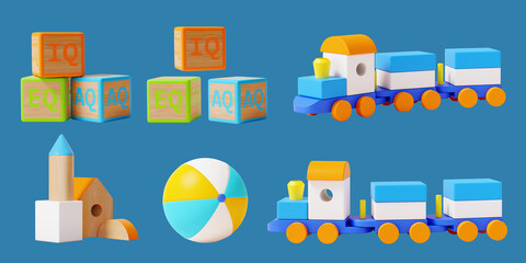 Adorable baby toys element set