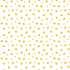 Autumn yellow leaves on a white background. Vegetable seamless pattern. Background for paper, cover, fabric, interior decor.