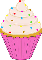 cupcake with milk cream