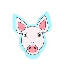 cartoon pig, my illustration