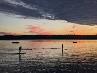 Sunset paddleboard 
