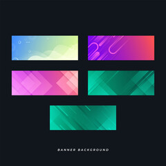 Fototapeta premium banner background. colorful, abstract gradation, set 5 collection eps 10