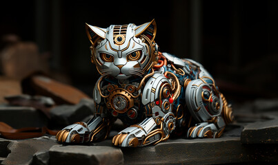 robot cat futuristic