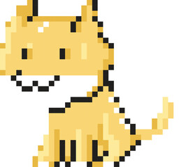 Christmas pixel art elements, 8 bit style graphic paint isolated with transparent background(PNG)