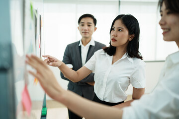 Group of Asian businessmen having a meeting in the office.