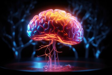 Brain Health Day in China, 3d rendered illustration of the brain, 3D model of the human brain