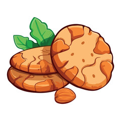 Fresh organic biscuits illustration