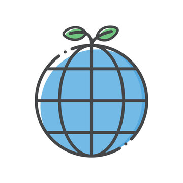 recommend clip art: 芽が生えたシンプルな地球のアイコン - 脱炭素･エコ･環境保護のイメージ素材
                    