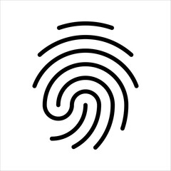 Touch ID icon, Vector high quality fingerprint icon, vector illustration on white background. Security access concept
