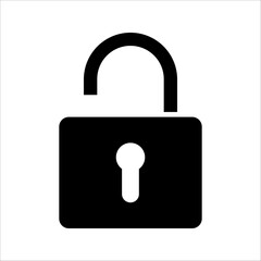 padlock icon template color editable. Lock symbol vector illustration on white background.