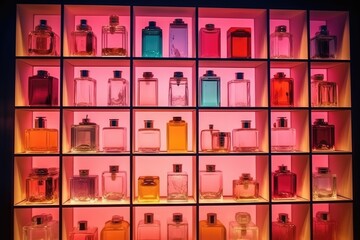 stock photo of perfume shop design interior photography