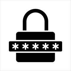 padlock icon template color editable. Lock symbol vector illustration on white background.