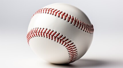Baseball ball on white background. Generative AI.