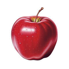 A Luscious Taste of Health: The Minimalist Red Apple Artwork - Created with Generative AI Technology