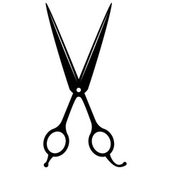 barber scissors silhouette	 - obrazy, fototapety, plakaty