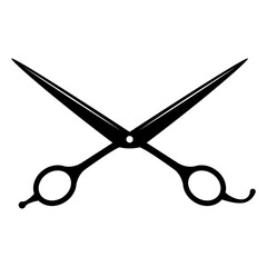barber scissors silhouette	 - obrazy, fototapety, plakaty