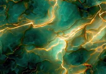 The emperor green jade and gold veins, exquisite marble pattern, jade, background. - obrazy, fototapety, plakaty