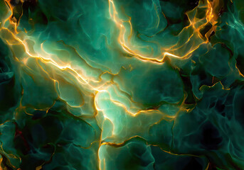 Obraz premium The emperor green jade and gold veins, exquisite marble pattern, jade, background.