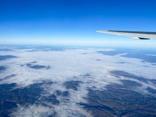 Fototapeta na wymiar 日本　空から撮影した山地