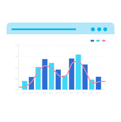 business graph with arrow	