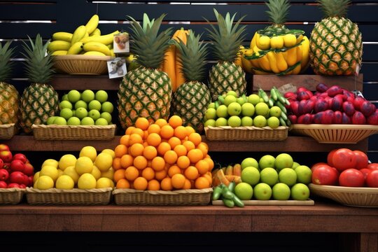 realistic fruits market design ideas photography
