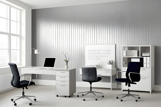 the office walls could be painted in a soft silver