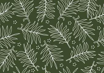 Colorful tropical leaves and flowers poster background vector illustration. 