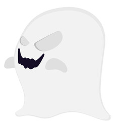 illustration of a scary halloween ghost