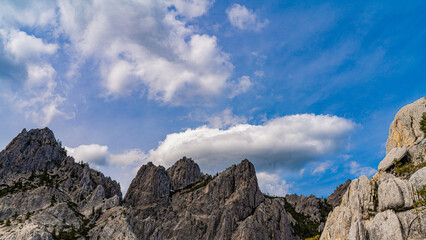 mountain landscape with clouds