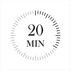 20 minutes timers Clocks, Timer 20 min icon.