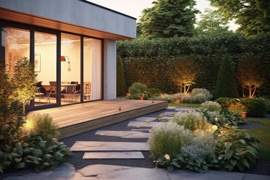 realistic garden on the terrace design ideas photography