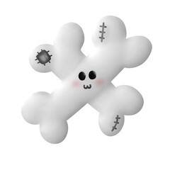 Halloween clipart 3D bone