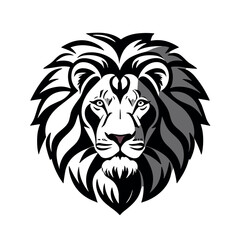 Obraz na płótnie Canvas Lion head flat design vector icon. Template for logo