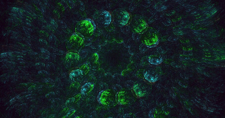 3D rendering abstract multicolor supernova fractal light background