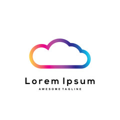 Colorful Business cloud logo