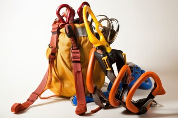 rock climbing tools and equipment photography