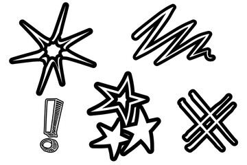 element illustration  set for ornament Design on white background