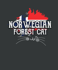 Eventyr Norway Flag, norwegian forest cat,  Cat Lover,  Norwegian Forest cat, cat mom, 
