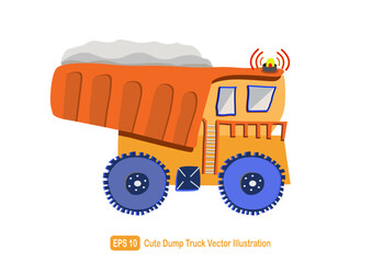 Cute Dump Truck Vector