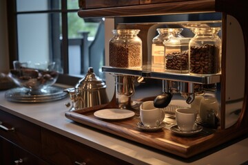 Fototapeta na wymiar exclusive coffee brewing station created using generative AI tools