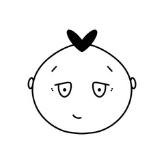 Cute face, doodle style
