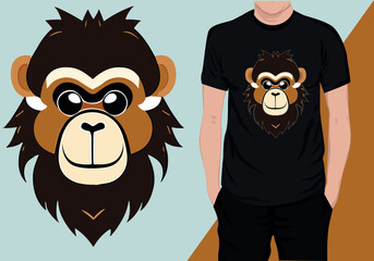monkey print for t-shirt design