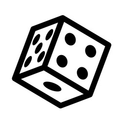 サイコロを表すラインスタイルのアイコン