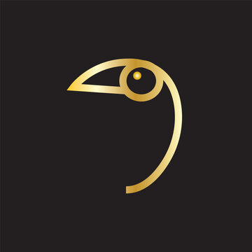 touchan bird logo design illustration.