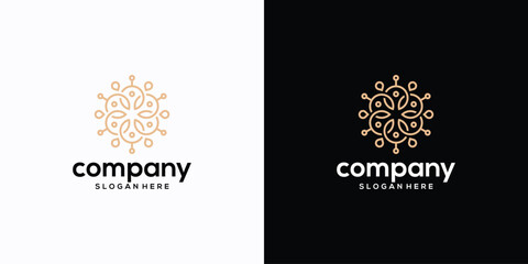 Infinity people, community people, social community, human family logo abstract design vector