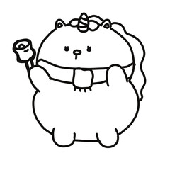 Christmas Unicorn hands drawn 