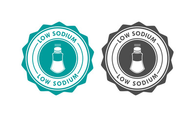 Low sodium design logo template illustration